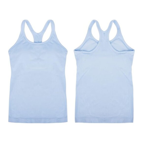 Sphinx Cat Women’s Yoga Racerback Tank Top Built-In Bra Light Blue Small NIB - Picture 3 of 4
